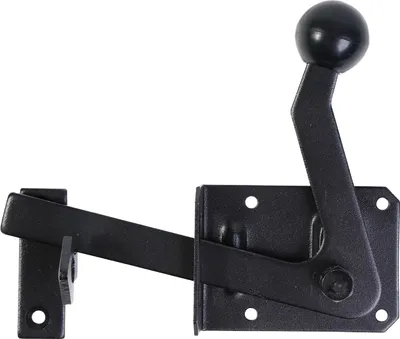 Produktbild von Gartentorfalle 80x60 mm Gartentorverschluß, Torfalle Riegel schwarz dekorativ