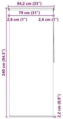 Imagen del producto de vidaXL Cortina de ducha, 80x240 cm, estampado de cuadros
