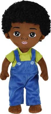 Obrázok produktu pre Afro handrová bábika - Roztomilý chlapec, plyšový, s afro účesom - Na hranie rolí, darček a pre deti