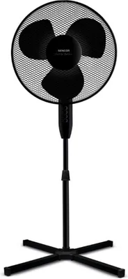 Image de Sencor SFN 4031BK - Ventilateur domestique à ailettes, noir, couloir, 90°, 1020-1200 mm, 3559,2 m_/h