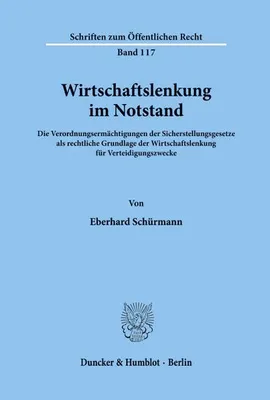 Produktbild von Wirtschaftslenkung im Notstand.
