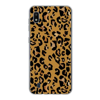 Produktbild von MuchoWow® Handyhülle Schutzhülle Hülle für Samsung Galaxy A10 Pantherdruck - Gelb - Gold Silikon Softcase Handy Hülle - Schutzhülle