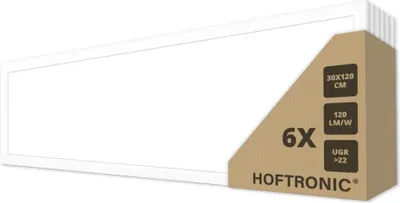 Produktbild von hoftronic LED-Panel 120x30 cm 36W 4000K 4320 lm flimmerfrei UGR22 Philips-Treiber