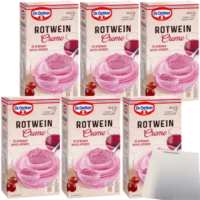 Produktbild von Dr. Oetker Rotwein Creme 6er Pack (6x203g Packung) + usy Block