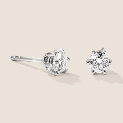 Produktbild von Brillant Diamant Ohrstecker Paar 750/- Weißgold 18 Karat Gold 0,50 ct G/VS1