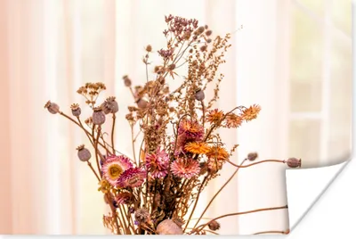 Produktbild von MuchoWow® Poster Getrocknete Blumen - Stillleben - Farben 60x40 cm - Schlafzimmerdekoration