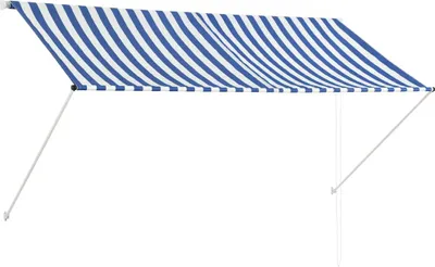 Obrázok produktu pre stiahnuteľná markíza vidaXL 250 × 150 cm Modrá a biela