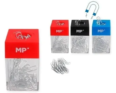 Image de Boîte magnétique pour trombones, 50 pièces, assortiment de couleurs