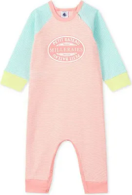Produktbild von PETIT BATEAU Strampler ohne Fuß milleraies Streifen bunt Grösse 6 Monate - 6m / 67 cm ( 62-68 )
