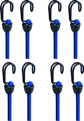 Produktbild von BASI - Gummispannseil 8er Set - GSS - Blau - mit Doppelhaken - Länge 1200x8 mm - Zurrkraft 40 kg - 4x0004-0304