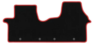 Produktbild von Fußmatten Automatten Velours Schwarz/Rot für Fiat Talento 2016- Set 1-tlg