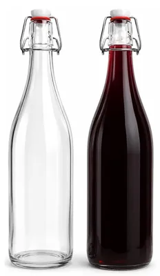 Produktbild von Set aus 2 Glasflaschen mit Porzellendeckel
