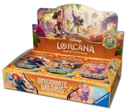 Produktbild von Disney Lorcana TCG Unbekannte Wildnis Booster Display Deutsch – Trading Card Game Box mit 24 Booster Packs