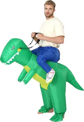 Produktbild von Aufblasbare Dinosaurier Kostüm, Aufsitzkostüm, Aufblasbar Kostüm, Erwachsene Dinosaurier Kostüm, Aufblasbares Dinosaurierkostüm für Halloween