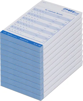 Produktbild von Terminzettelblock Terminblöcke Terminblock Terminzettel Ärzte Physio 10x75 Blatt