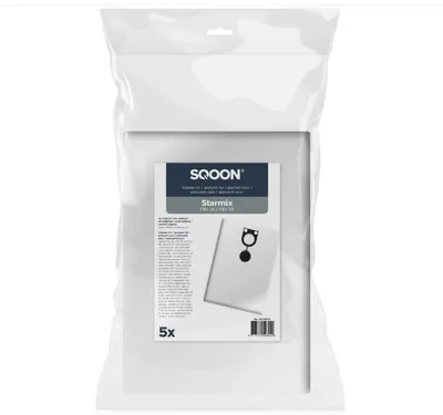 Produktbild von SQOON Staubsaugerbeutel geeignet für Starmix FBV 25 / 35 Serie – 5 Stück – High Filtration – Ersatz für 411231 / 416014 / 413099