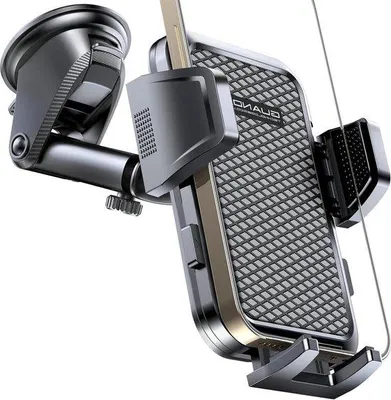 Image de Support de téléphone pour voiture pivotant à 360°, en silicone noir