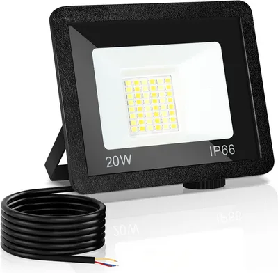 Image de TolleTour Projecteur de chantier à LED 1X 20W 3000/4000/6504K FLED Floodlight Projecteur d'extérieur