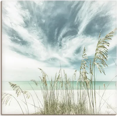 Produktbild von ARTland Leinwandbild Alleine am Strand | Vintage Größe: 70x70 cm