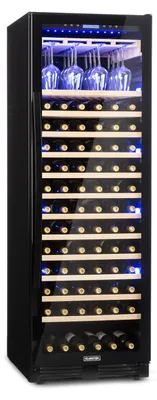 Obrázok produktu pre Klarstein vinotéka, vstavaná, slim, 433 l, sklenené dvere, 5-20 °C, 165 fliaš