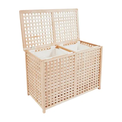 Produktbild von Wäschekörbe 89*46*67cm 2 Wäschesäcke Multifunktionaler Aufbewahrungskorb