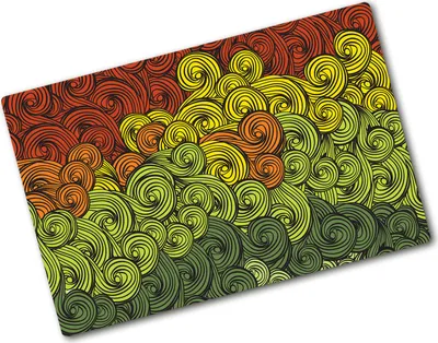 Produktbild von Tulup Glas Herdabdeckplatte - 80x52 cm - Glaskeramikkochfeld-Abdeckung Spritzschutz Glasabdeckplatte - Einteilig - Kunst: Modern & Klassisch - Bunte Wellen - Mehrfarbig