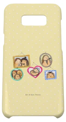 Produktbild von Mr. & Mrs. Panda Samsung Galaxy S8 plus Handyhülle  Igel Familie - Gelb Pastell - Geschenk, Hülle, Schwester, Bilder, Handy, Handycover, Liebe, Muttertag, Bruder, Cover