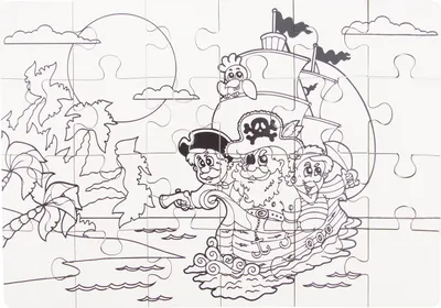 Produktbild von Mal-Puzzle Piraten 24 Teile