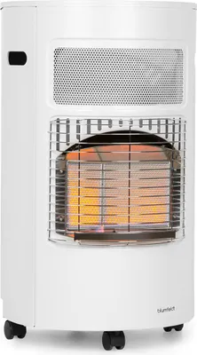 Produktbild von blumfeldt Bonaparte Gasheizung - Gasofen mit 3 Leistungsstufen 1600, 2600 und 4200 Watt, Katalytofen für Gasflaschentyp: 5kg bis 15kg, integrierter Piezozünder, Infrarot-Keramikbrenner, weiß