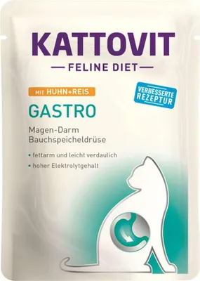 Produktbild von Kattovit - Feline Diet Pouchbeutel Gastro 24x85g | Huhn & Reis