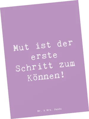 Produktbild von Mr. & Mrs. Panda Postkarte Spruch Sich in einer neuen Sportart versuchen - Lavendeltraum - Geschenk, Lebensfreude, Ansichtskarte, Mut zeigen, Fotokarte, Postkarten, Trost