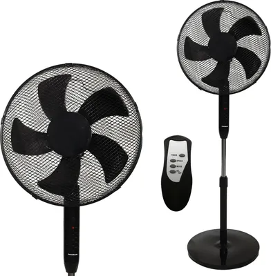 Image de Ventilateur sur pied 45 W - 3 modes, 5 pales, minuterie, télécommande