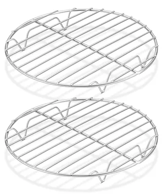 Produktbild von Abkühlgitter - 2er Set aus Edelstahl - Rundes Kuchengitter zum Backen - Ø 19 cm