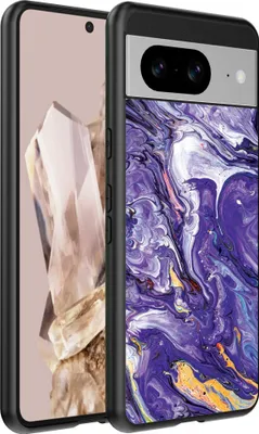 Immagine prodotto di Custodia per Google Pixel 8 Pro con stampa marmo oro viola - TPU Backcover Case Purple Gold Marble Design - Purple Gold - Smartphonica