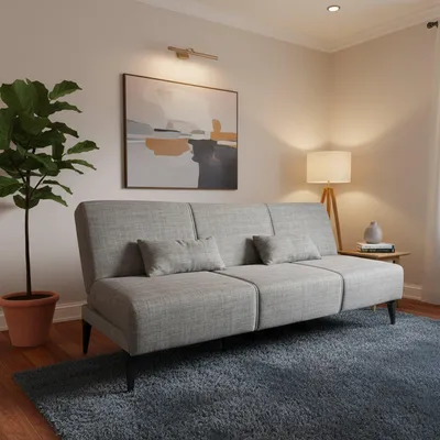 Image de Aza - Canapé-lit 3 places, 190x70 cm gris, inclinable