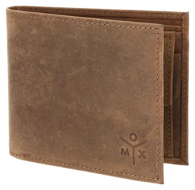 Produktbild von oxmox Leder Geldbörse Leather RFID Protect Querscheinbörse Ox 2.0 Embossed Vintage Light Brown braun