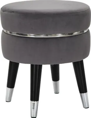 Produktbild von Mauro Ferretti Paris Hocker Ø 35x40,5 cm grau silber