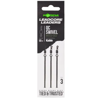 Produktbild von Kable Leadcore Leader QC Swivel Weed 50cm Korda