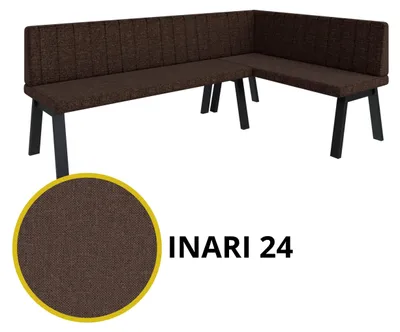 Obrázok produktu pre Rohová lavica Akiko Metal A – rohová lavica do vašej jedálne, modernej kuchyne, posedenia alebo jedálenského kúta. Ideálna do kuchyne, kancelárie a recepcie. Solídne a pevné spracovanie. (196x142-vpravo-Inari28)