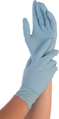 Obrázek produktu pro 10x Hygostar 2605 Nitrilhandschuhe Control blau Gr. 8/M gepudert