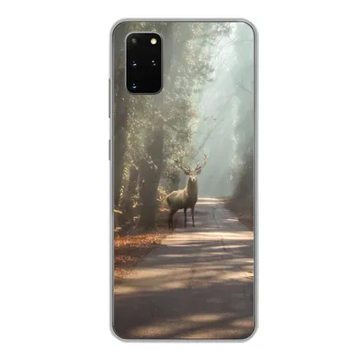 Produktbild von MuchoWow® Handyhülle Schutzhülle Hülle für Samsung Galaxy S20 Plus Hirsche - Wald - Sonnenstrahlen Silikon Softcase Handy Hülle - Hartschale