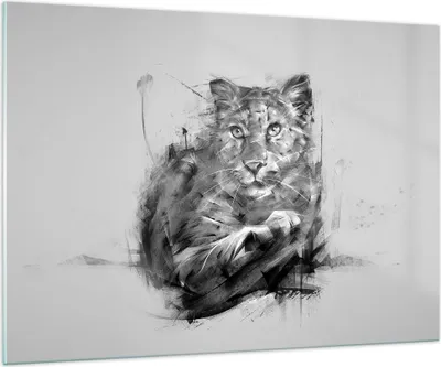 Produktbild von Bilder auf glas - Tier Abstraktion - 100x70cm - Glasbilder - Wandbilder - Kunstdruck - zum Aufhängen bereit - Wanddekoration aus Glas - Glas Bilder - Wandbild auf Glas - Einteilig - GAA100x70-3850