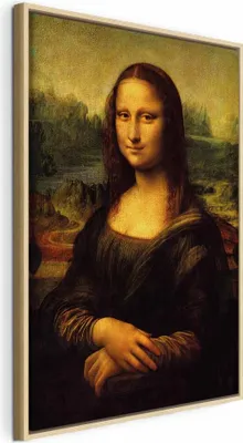 Produktbild von Italienischer Leinwand Leinwandbild - Mona Lisa 80x120 cm Reproduktionen l-G-10000-b-a