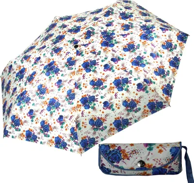 Produktbild von Cachemir Regenschirm Minischirm Damen blau