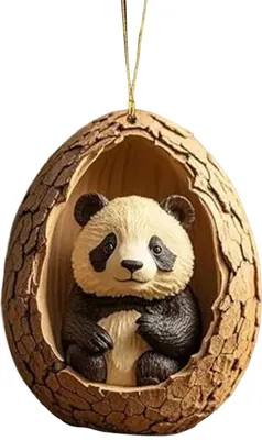 Produktbild von Tier-Weihnachtsornament, 2D-Acryl, Cartoon-Waldtier, Weihnachtsbaum-Hängedekoration für die Feiertage und Heimdekoration