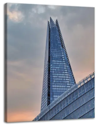 Produktbild von Leinwandgemälde Architekturperspektive Wolkenkratzer 30x40 cm