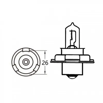 Zdjęcie produktu dla Mopedlampe 12V 15W P26s Halogen
