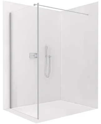 Produktbild von CERANO - Seitenteil Antelo L - Links/Rechts - 6 mm - Chrom, transparentes Glas - 60x190 cm - Einteilig, fest