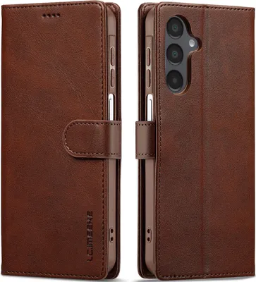 Produktbild von Hülle für Samsung Galaxy S24, Klapphüllen Brieftasche Leder Magnetverschluss Ständer Schutzhülle Braun
