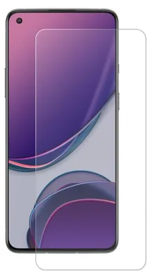 A screen protector is shown laid over a smartphone screen.